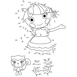 Snowy Fairest Lalaloopsy Dot to Dot Worksheet