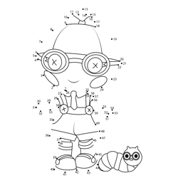 Specs Reads a Lot Lalaloopsy Dot to Dot Worksheet