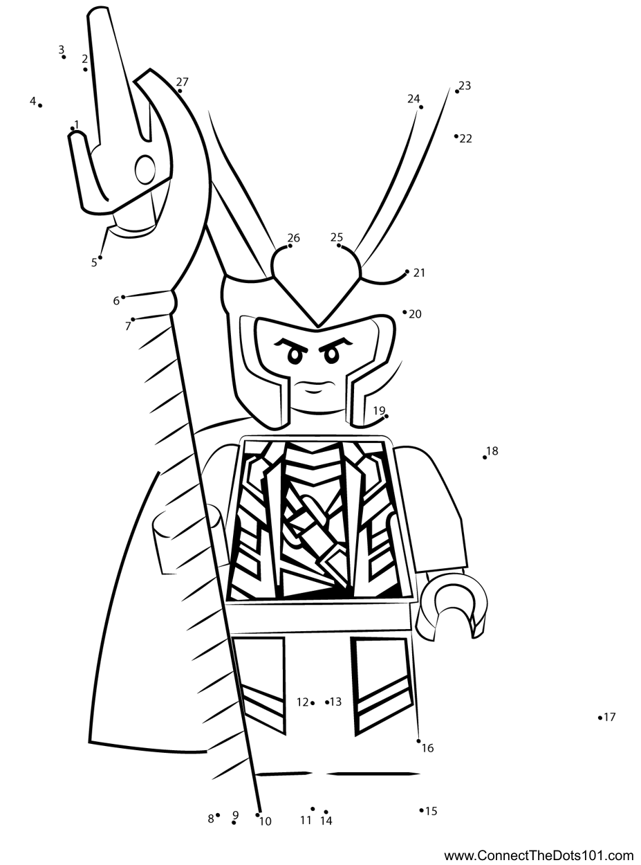 Printable Loki coloring page Avengers 