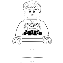 Lego Steve Rogers Dot to Dot Worksheet