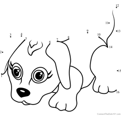 Pet Parade Beagle Dot to Dot Worksheet