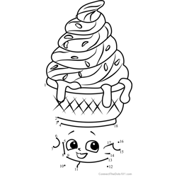 Ice-cream Dream Shopkins Dot to Dot Worksheet