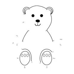 Cuddly Bear Numeric Challenge Dot to Dot Worksheet