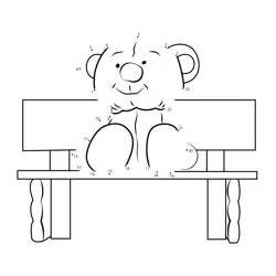 Teddy Bear Figure Sequence Dot to Dot Worksheet
