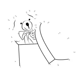 Teddy Bear Love Gift Dot to Dot Worksheet