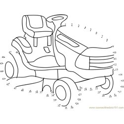 Lawn Tractors Dot to Dot Worksheet