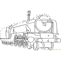 Steam Train Dot to Dot Worksheet
