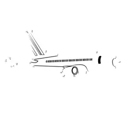 Aircraft shape reveal game Dot to Dot Worksheet