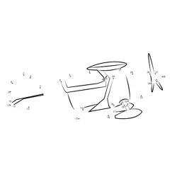 Aircraft on Grassy Field Dot to Dot Worksheet