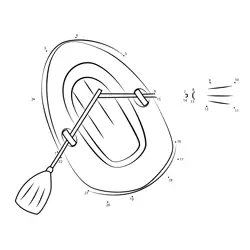 Inflatable Boat Voyage Dot to Dot Worksheet