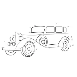 Vintage 1934 Packard Automobile Dot to Dot Worksheet