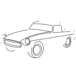 Vintage MGB Car Game Dot to Dot Worksheet