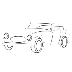 Classic Austin-Healey Roadster Fun Dot to Dot Worksheet