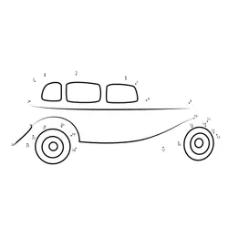 Vintage Automobile Sequence Fun Dot to Dot Worksheet