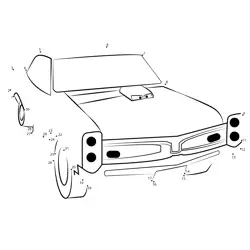 Vintage Car Blueprint Dot to Dot Worksheet