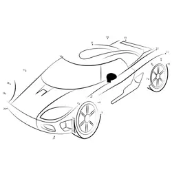 Sports Car Challenge Dot to Dot Worksheet