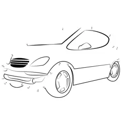 Sportscar Numbered Construction Dot to Dot Worksheet