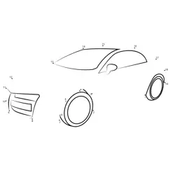 Modern Vehicle Shape Game Dot to Dot Worksheet