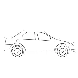 Automobile Numerical Progression Dot to Dot Worksheet