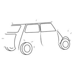 Classic Car Fun Game Dot to Dot Worksheet