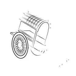 Historic Wooden Wagon Dot to Dot Worksheet