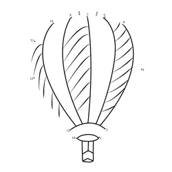 Hot Air Sky Trip Dot to Dot Worksheet