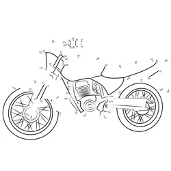Build a Motorcycle Picture Dot to Dot Worksheet