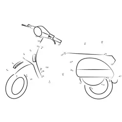 Vespa Scooter Vehicle Concept Dot to Dot Worksheet