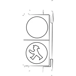Pedestrian Traffic Light Path Dot to Dot Worksheet