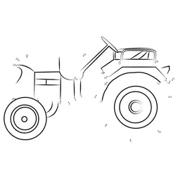 Farm Tractor Numeric Challenge Dot to Dot Worksheet