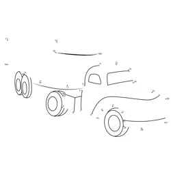 Vintage Lorry Numeric Challenge Dot to Dot Worksheet