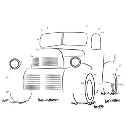 Vintage Truck Number Challenge Dot to Dot Worksheet