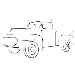 Vintage Pick Up Vehicle Dot to Dot Worksheet