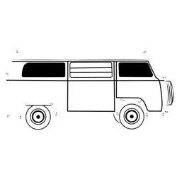 Classic Volkswagen Camper Vehicle Dot to Dot Worksheet