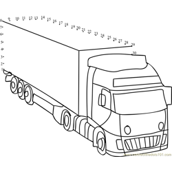 Container Truck Dot to Dot Worksheet
