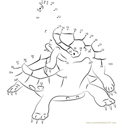 Painted Turtles Climbing Dot to Dot Worksheet