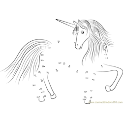Pegasus Unicorn Dot to Dot Worksheet
