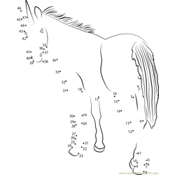 Unicorn Back Look Dot to Dot Worksheet