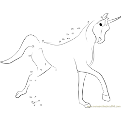 Unicorn Dot to Dot Worksheet