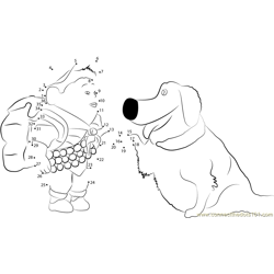Russell and Dug Dot to Dot Worksheet