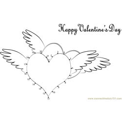 Happy Valentines Day Dot to Dot Worksheet