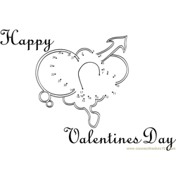 Romantic Valentines Day Dot to Dot Worksheet