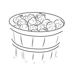Basket of Fresh Garlic Dot to Dot Worksheet