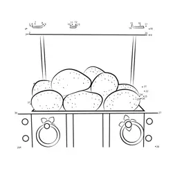 Hidden Spuds in a Crate Dot to Dot Worksheet