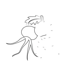 Tomato Plant with Roots Dot to Dot Worksheet