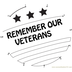 Celebrate Veterans Day Dot to Dot Worksheet