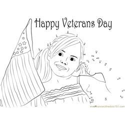 Enjoy Veterans Day Dot to Dot Worksheet