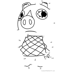 Agnes Animal Crossing Dot to Dot Worksheet