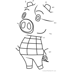 Hugh Animal Crossing Dot to Dot Worksheet