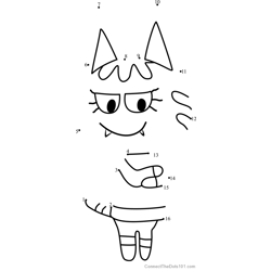 Katt Animal Crossing Dot to Dot Worksheet